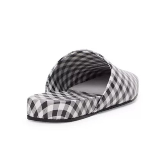 Balenciaga Cosy Gingham Print Square Toe Mule Shoe - Picture 2 of 5